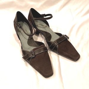 Aerosoles Brown Suede Heels, Size 10
